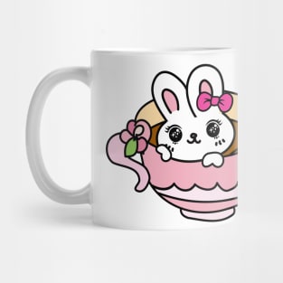 a cup of tea with kawaii bunny Mug
